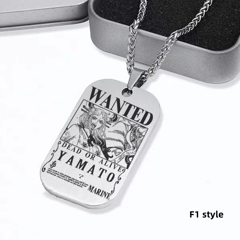 Luffy / Zoro / Nami / Sanji Titanium One Piece Character Bounty Necklace
