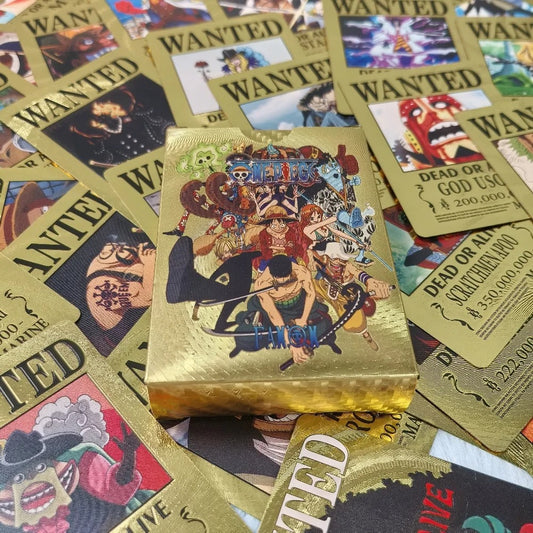 New One Piece Battle Game Cards | Gold Poker Game Card Pack