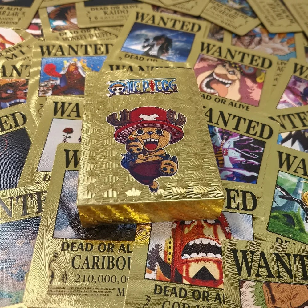 New One Piece Battle Game Cards | Gold Poker Game Card Pack
