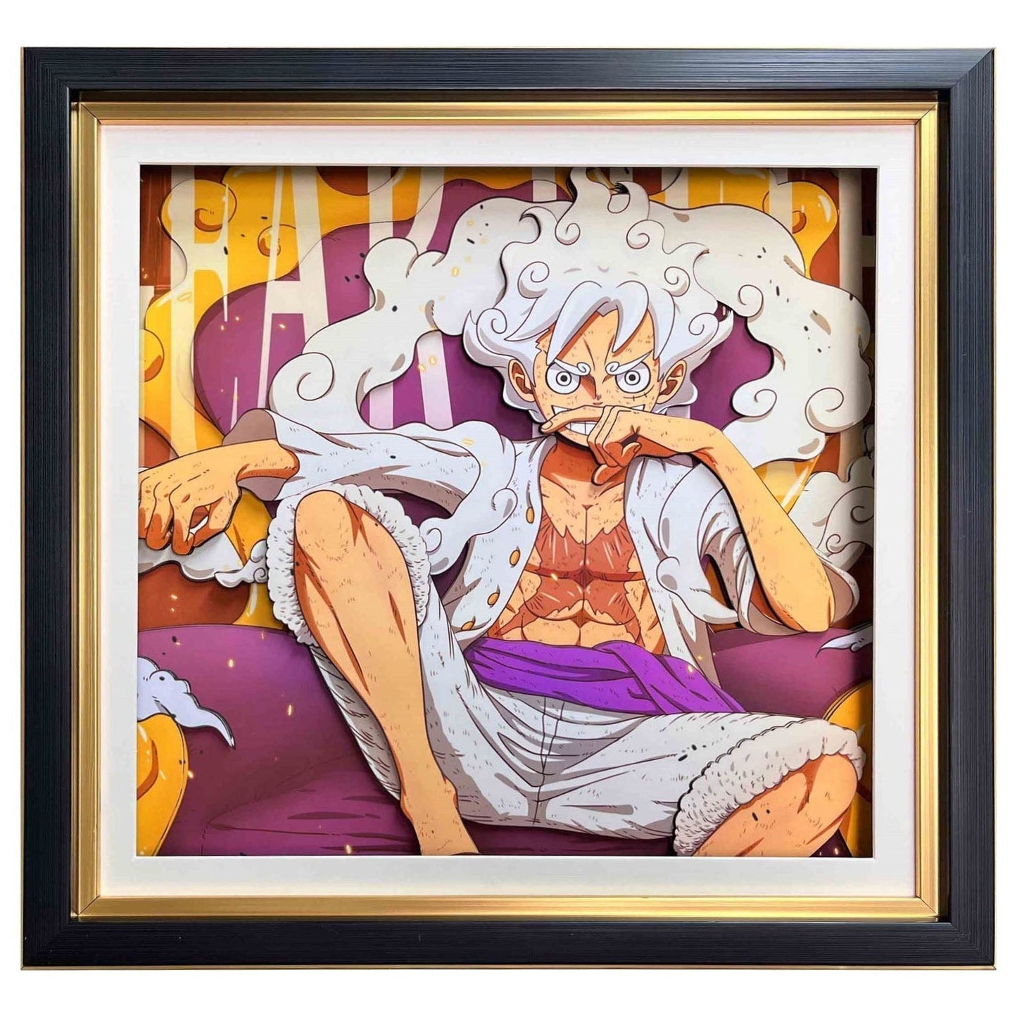 Luffy / Ace / Zoro One Piece Framed  3D Wall Art | Cartoon Drawing Handicraft
