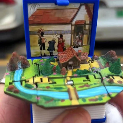 Luffy / Ace / Sabo Three Brothers 3D Folding pop-up Book Key Chain
