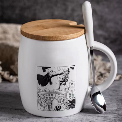 Luffy / Zoro Ceramic Cup Delicate And Durable Heat Resistant Ceramic Cup