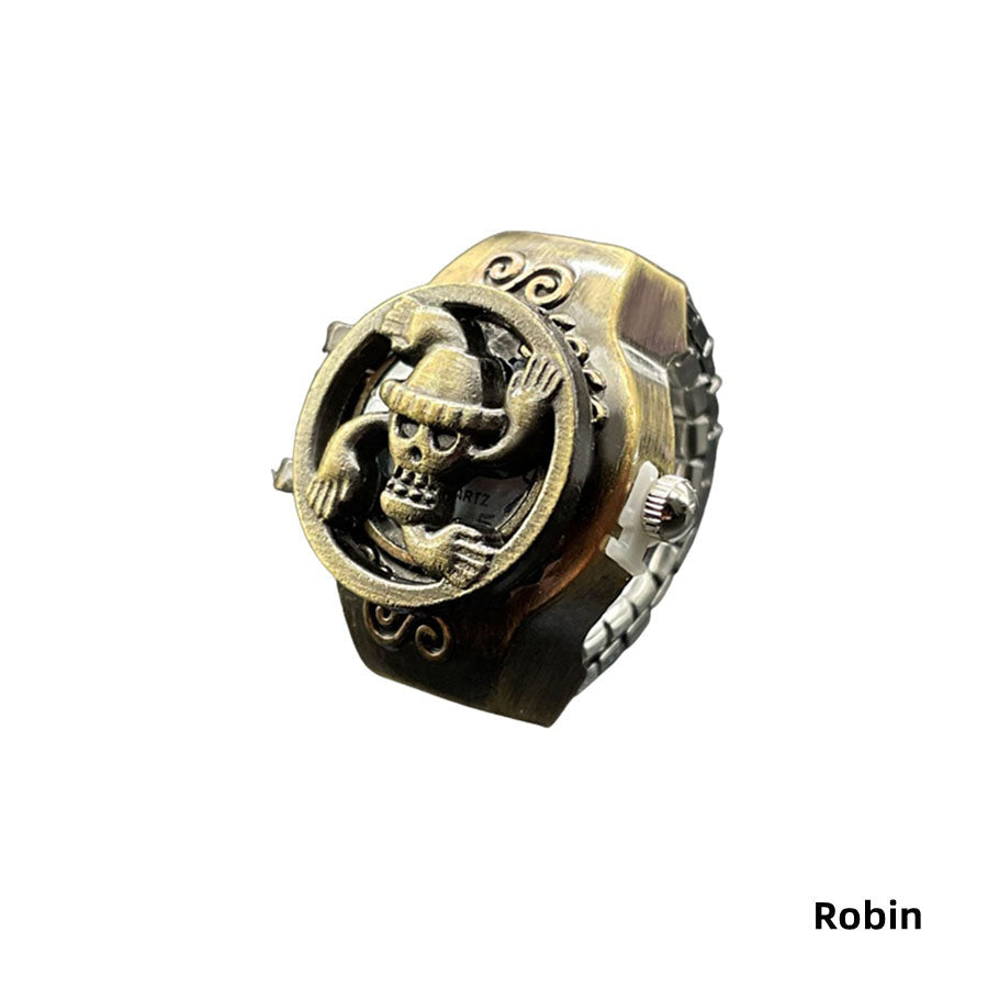 Luffy Ring Modelling Retro Fashion Creative Contracted Clamshell Ring Watches