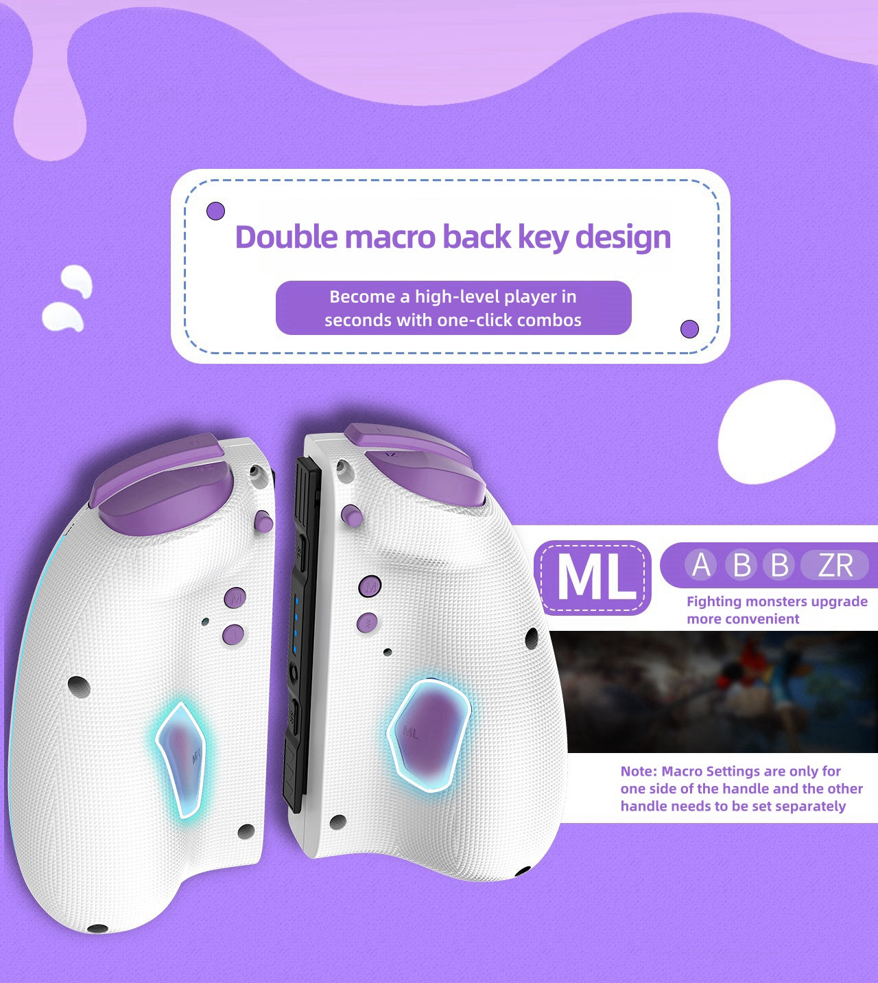Nika Luffy Gamepad With Adjustable Lights Wireless Bluetooth Gaming Controller