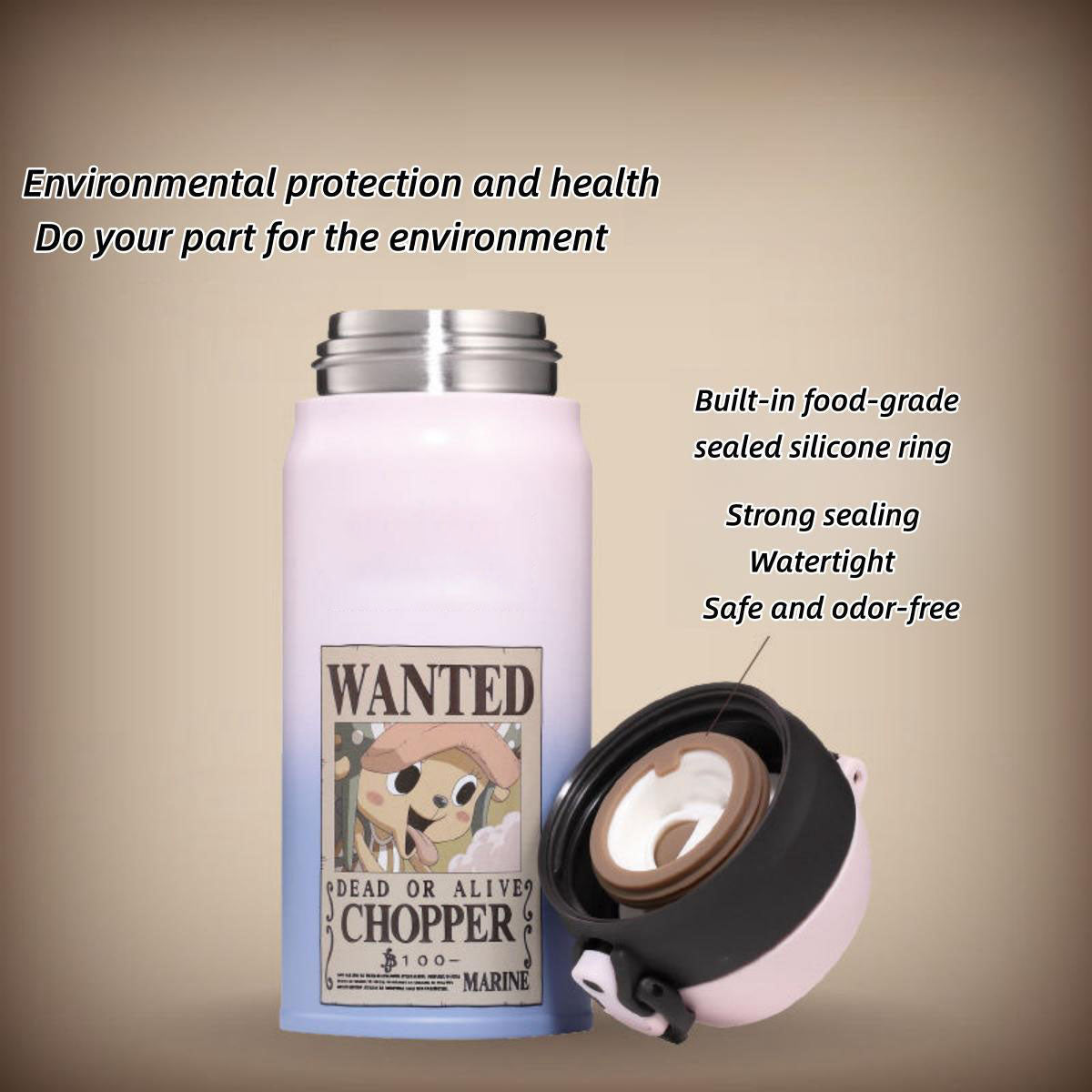 Luffy / Zoro / Chopper One Piece Bottle Vacuum Stainless Steel Insulated Cup