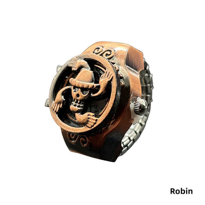 Luffy Ring Modelling Retro Fashion Creative Contracted Clamshell Ring Watches