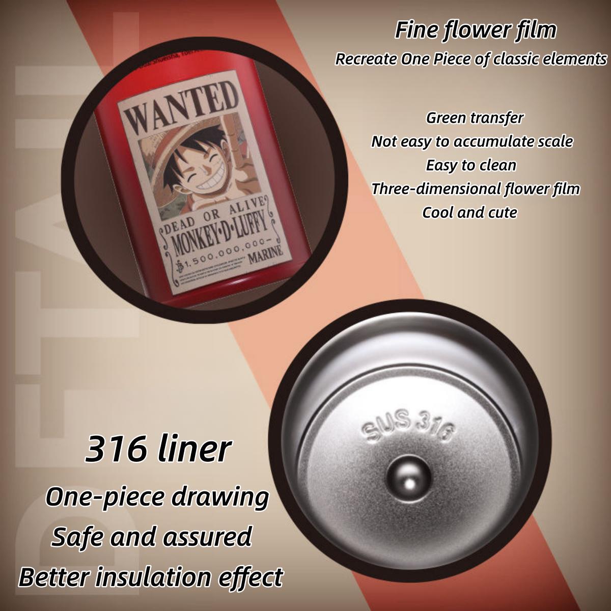 Luffy / Zoro / Chopper One Piece Bottle Vacuum Stainless Steel Insulated Cup