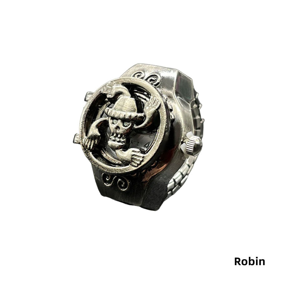 Luffy Ring Modelling Retro Fashion Creative Contracted Clamshell Ring Watches
