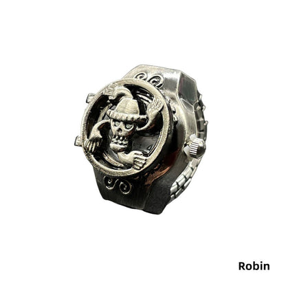 Luffy Ring Modelling Retro Fashion Creative Contracted Clamshell Ring Watches