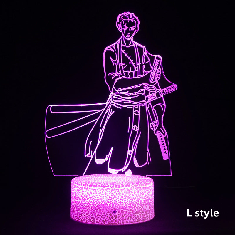 Luffy / Zoro / Sanji Acrylic Panel Character Night Lights
