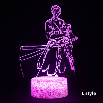 Luffy / Zoro / Sanji Acrylic Panel Character Night Lights