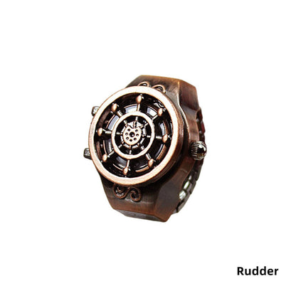 Luffy Ring Modelling Retro Fashion Creative Contracted Clamshell Ring Watches