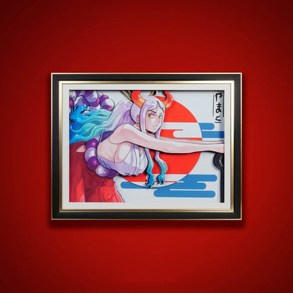 Luffy / Ace / Zoro One Piece Framed  3D Wall Art | Cartoon Drawing Handicraft