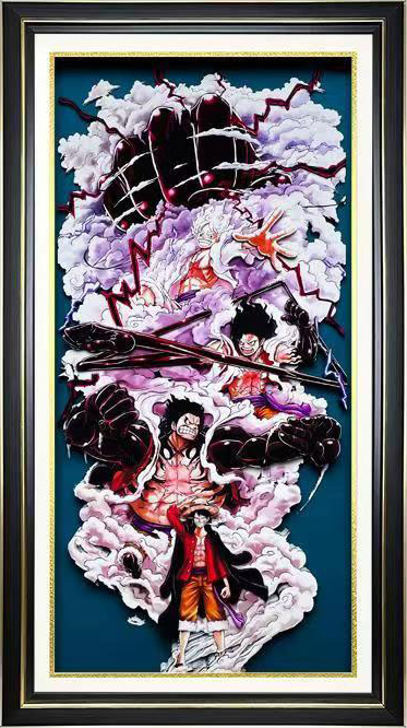 Luffy All Form Framed 3D Wall Art