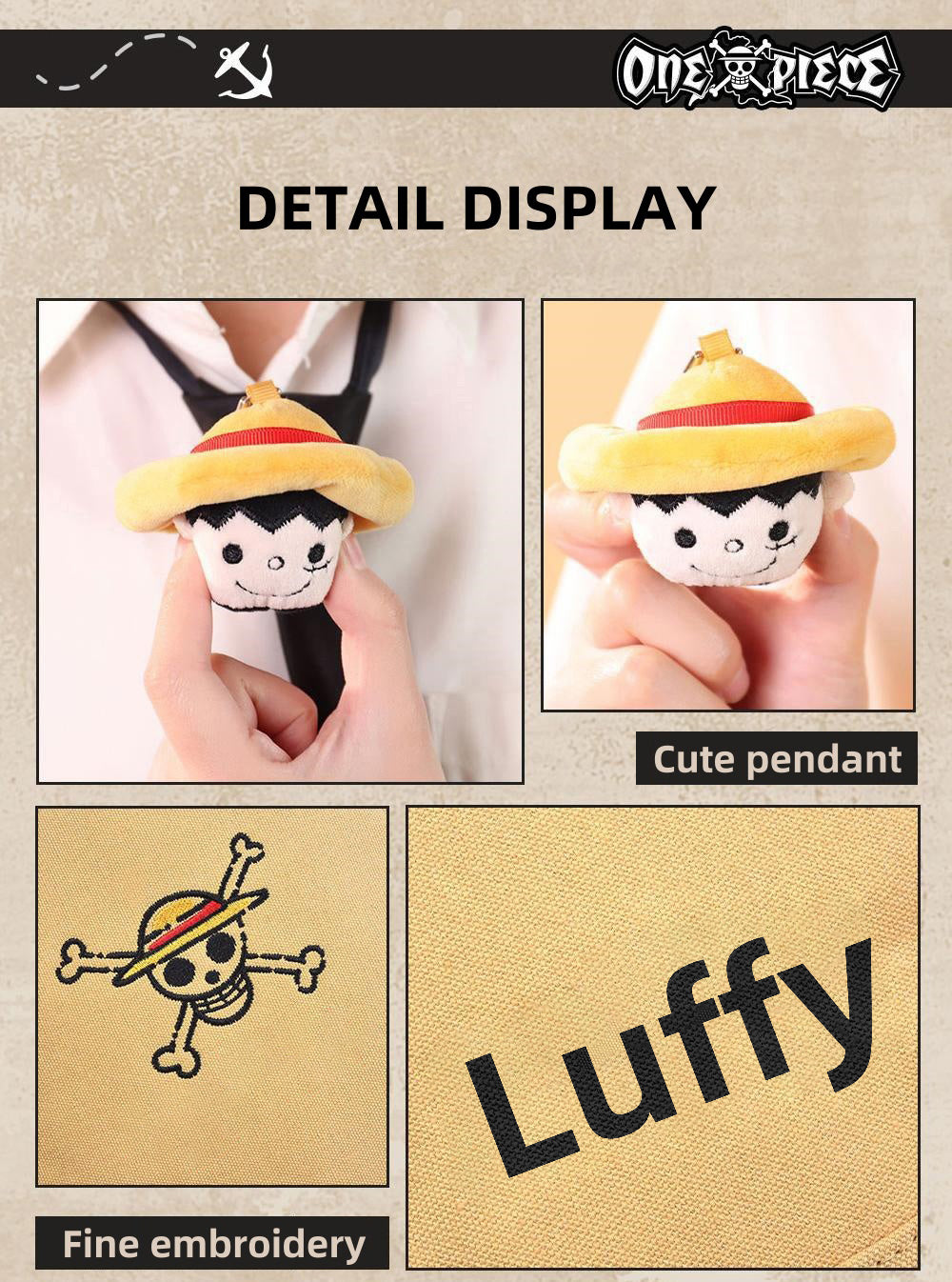 Luffy Straw Hat Shape Backpack One Piece Side Bag | Carrying Adventure Dreams