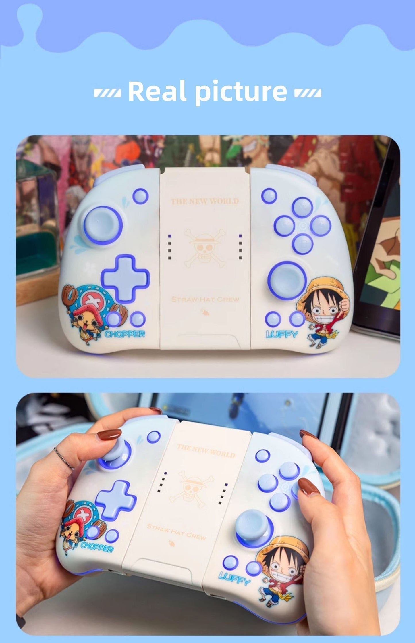 Luffy / Chopper Gamepad With Adjustable Lights wireless Bluetooth Left And Right Hand Controllers