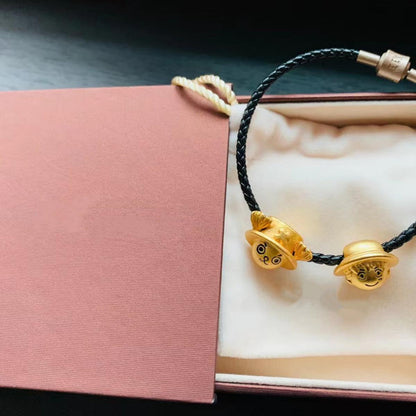 Luffy Gold Gum Gum Fruit & Other One Piece Gift Bracelet Beads