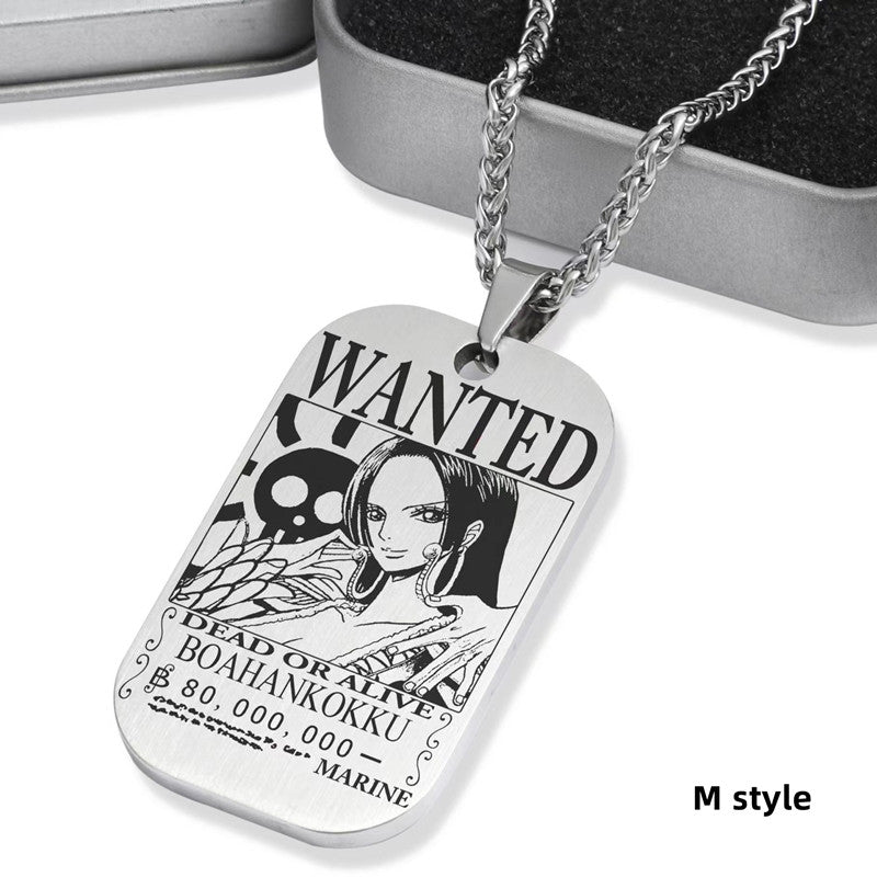 Luffy / Zoro / Nami / Sanji Titanium One Piece Character Bounty Necklace
