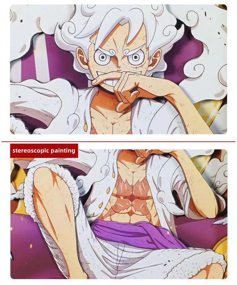 Luffy / Ace / Zoro One Piece Framed  3D Wall Art | Cartoon Drawing Handicraft