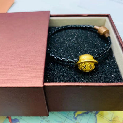 Luffy Gold Gum Gum Fruit & Other One Piece Gift Bracelet Beads