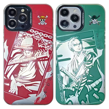 Luffy / Zoro iPhone Exquisite Trend Silicone Anti-Collision One Piece Phone Case