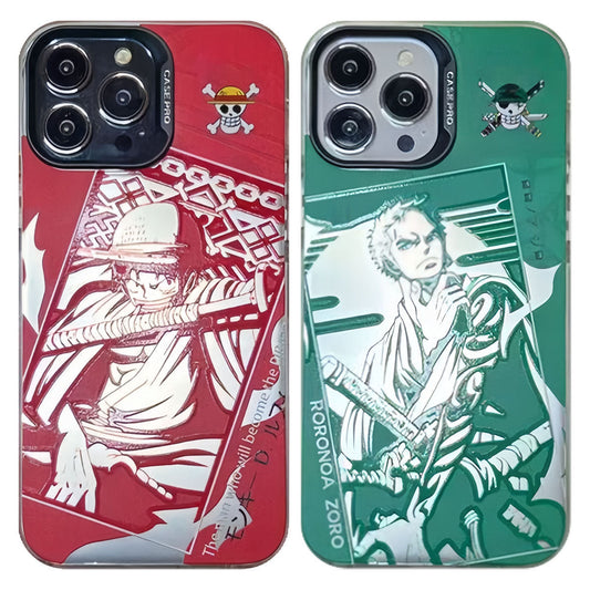 Luffy / Zoro iPhone Exquisite Trend Silicone Anti-Collision One Piece Phone Case