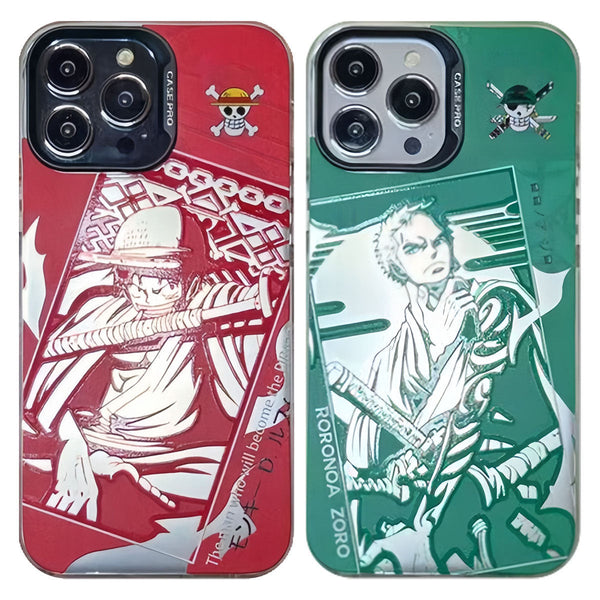 Luffy / Zoro iPhone Exquisite Trend Silicone Anti-Collision One Piece Phone Case