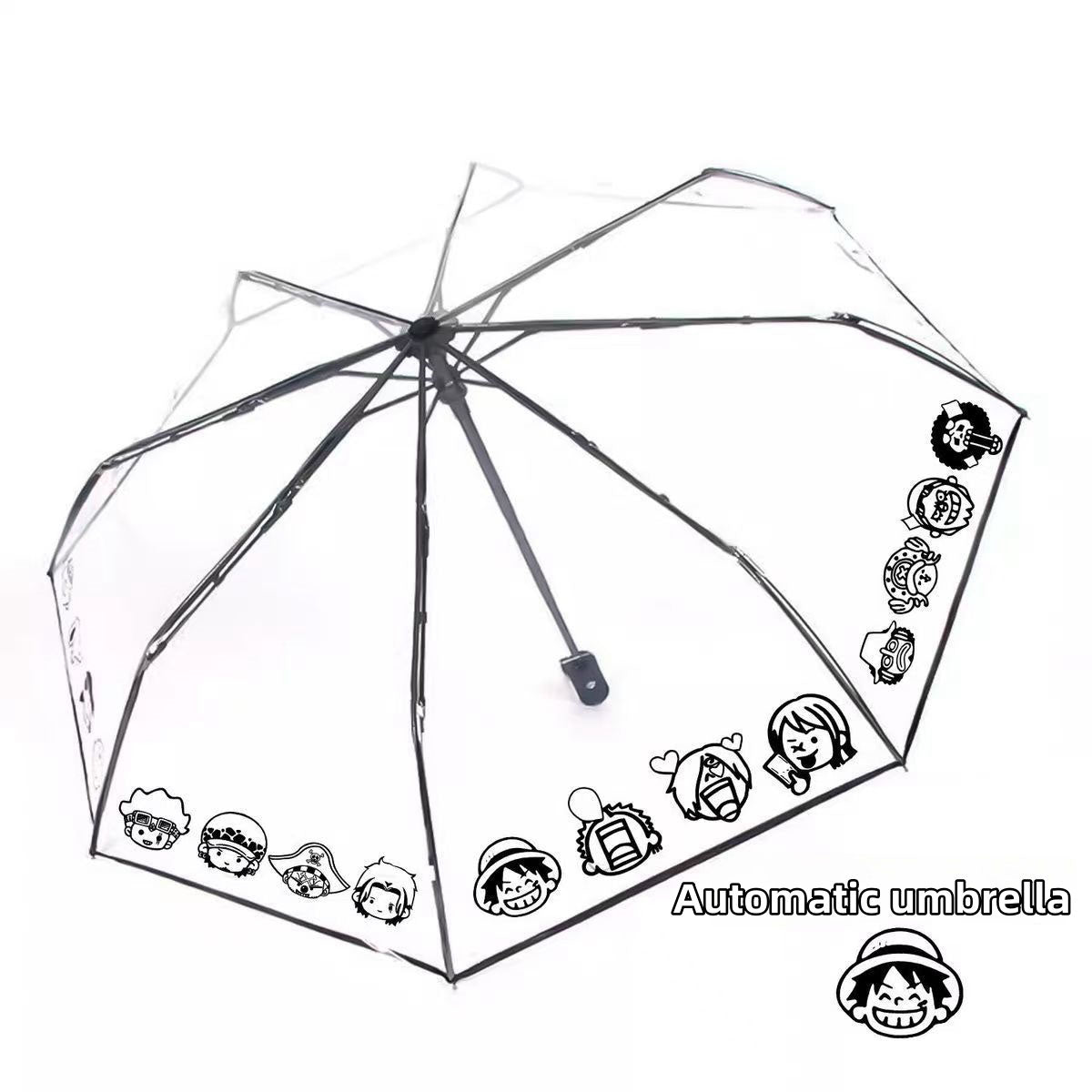 Luffy & Zoro Transparent Umbrella – Carry Your Pirate Dream with Straw Hat Crew