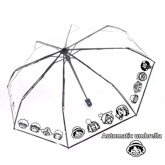 Luffy & Zoro Transparent Umbrella – Carry Your Pirate Dream with Straw Hat Crew