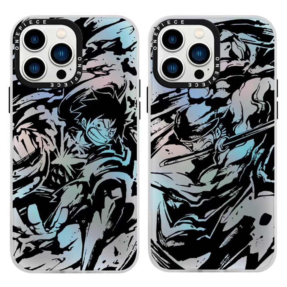 Luffy / Zoro iPhone Exquisite Trend Silicone Anti-Collision Phone Case