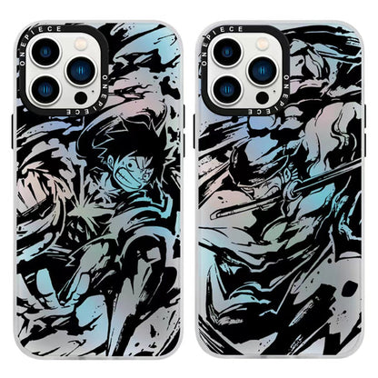 Luffy / Zoro iPhone Exquisite Trend Silicone Anti-Collision Phone Case
