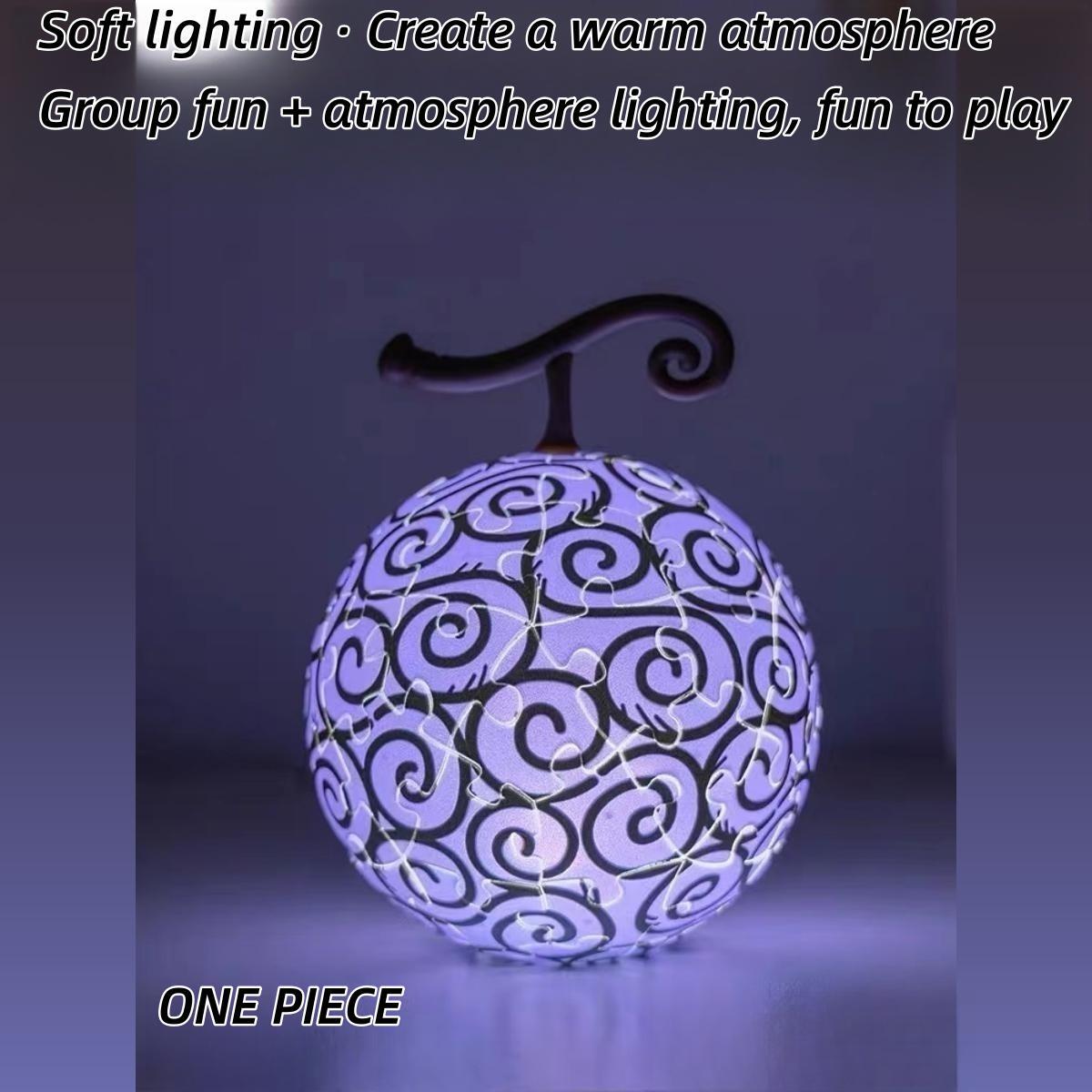 Luffy Gum Gum Fruit Puzzle Lamp | Jigsaw Luminous Table Decoration