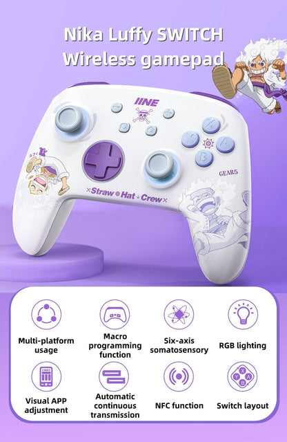 Nika Luffy Gamepad With Adjustable Lights Wireless Bluetooth Gaming Controller
