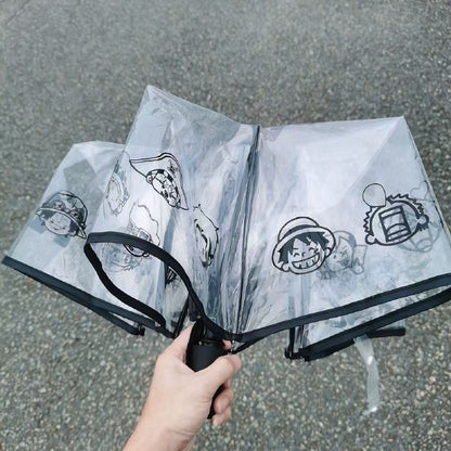 Luffy & Zoro Transparent Umbrella – Carry Your Pirate Dream with Straw Hat Crew