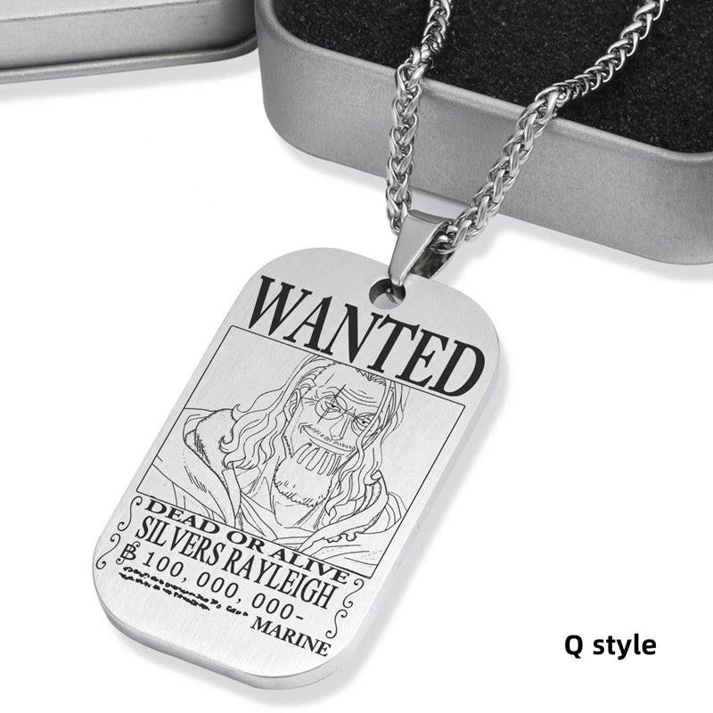 Luffy / Zoro / Nami / Sanji Titanium One Piece Character Bounty Necklace
