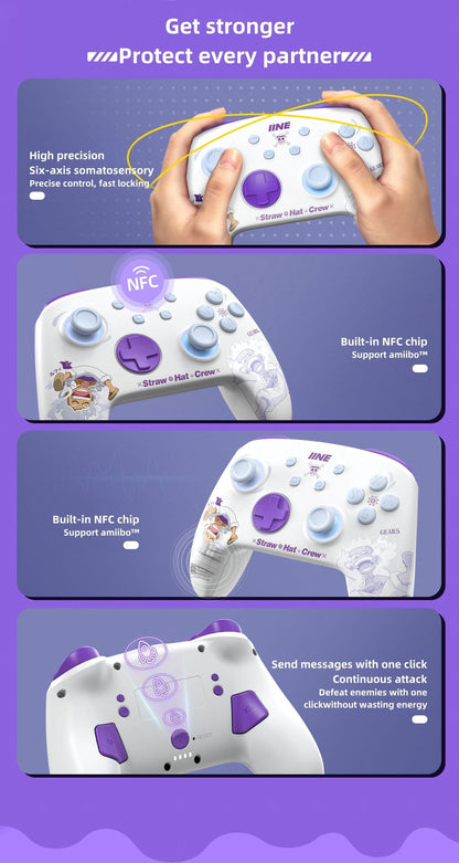 Nika Luffy Gamepad With Adjustable Lights Wireless Bluetooth Gaming Controller