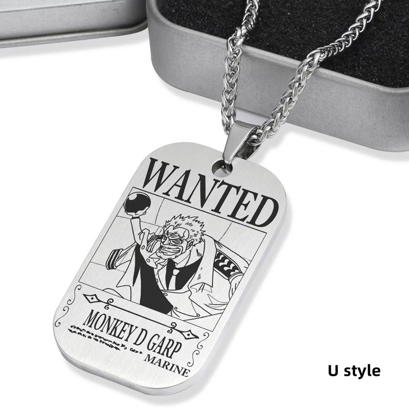Luffy / Zoro / Nami / Sanji Titanium One Piece Character Bounty Necklace