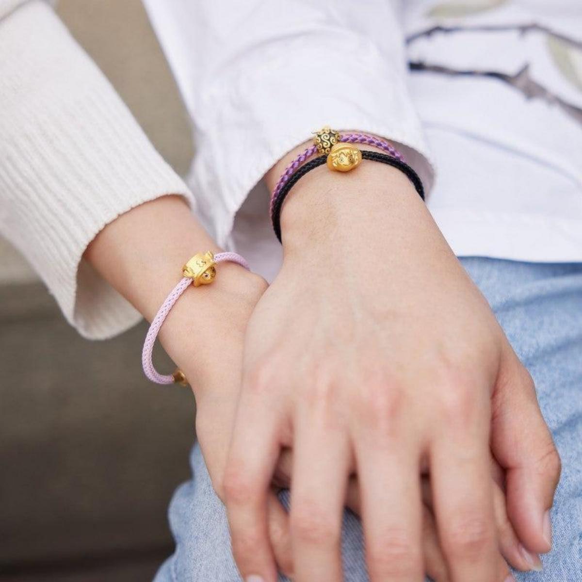 Luffy Gold Gum Gum Fruit & Other One Piece Gift Bracelet Beads
