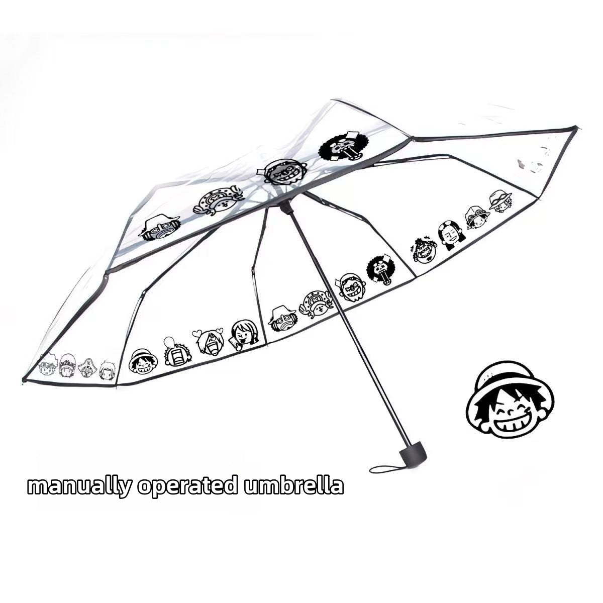 Luffy & Zoro Transparent Umbrella – Carry Your Pirate Dream with Straw Hat Crew