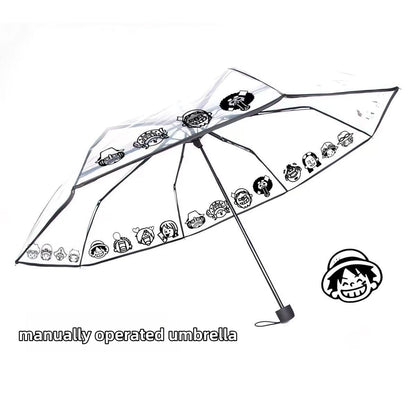 Luffy & Zoro Transparent Umbrella – Carry Your Pirate Dream with Straw Hat Crew