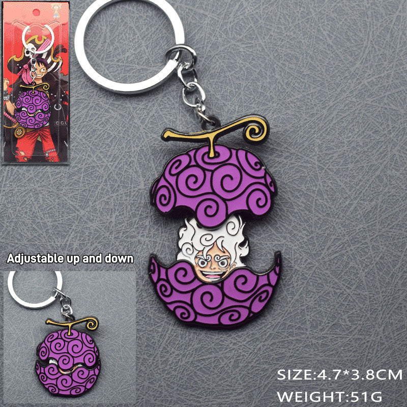 Luffy/Zoro Adjustable Anime Necklace & Keychain Set - Collectible Jewelry for Pirates Fans