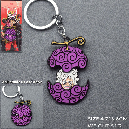 Luffy/Zoro Adjustable Anime Necklace & Keychain Set - Collectible Jewelry for Pirates Fans