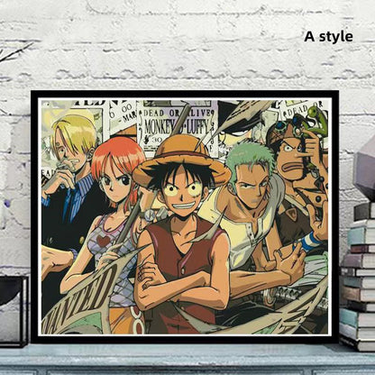 Luffy / Zoro / Nami Handsome Handicraft Doodle Digital Oil Painting