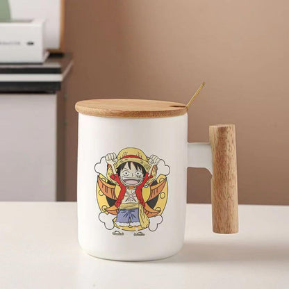Luffy / Chopper / Zoro / Sanji Mug Gift Box Set Ceramic Mug With Lid Spoon