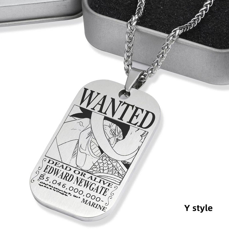 Luffy / Zoro / Nami / Sanji Titanium One Piece Character Bounty Necklace