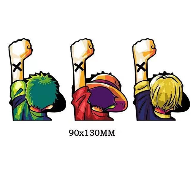 Luffy / Zoro / Nami 3D Gradient Stickers