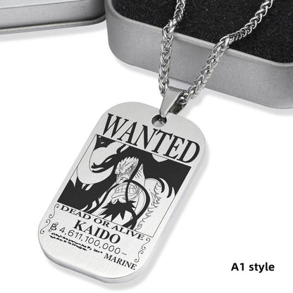 Luffy / Zoro / Nami / Sanji Titanium One Piece Character Bounty Necklace