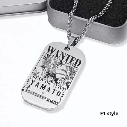 Luffy / Zoro / Nami / Sanji Titanium One Piece Character Bounty Necklace