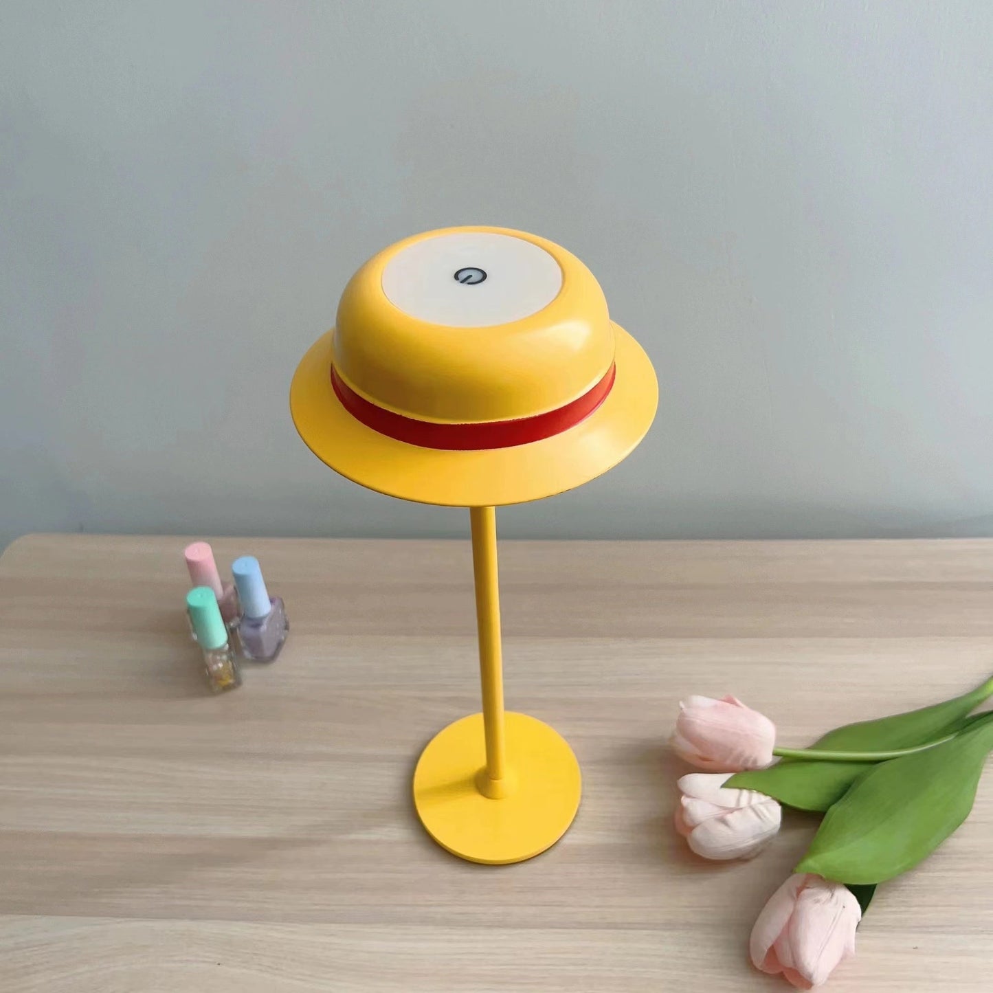 Luffy Straw Hat Shape Metal Table Lamp Night Light