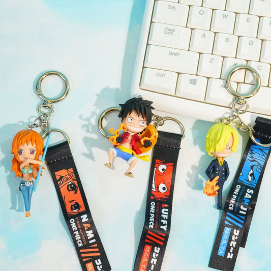 Luffy/Zoro/Sanji Anime Mystery Keychain Blind Box Hidden Rare Edition & Lanyard Surprise Otaku Gift